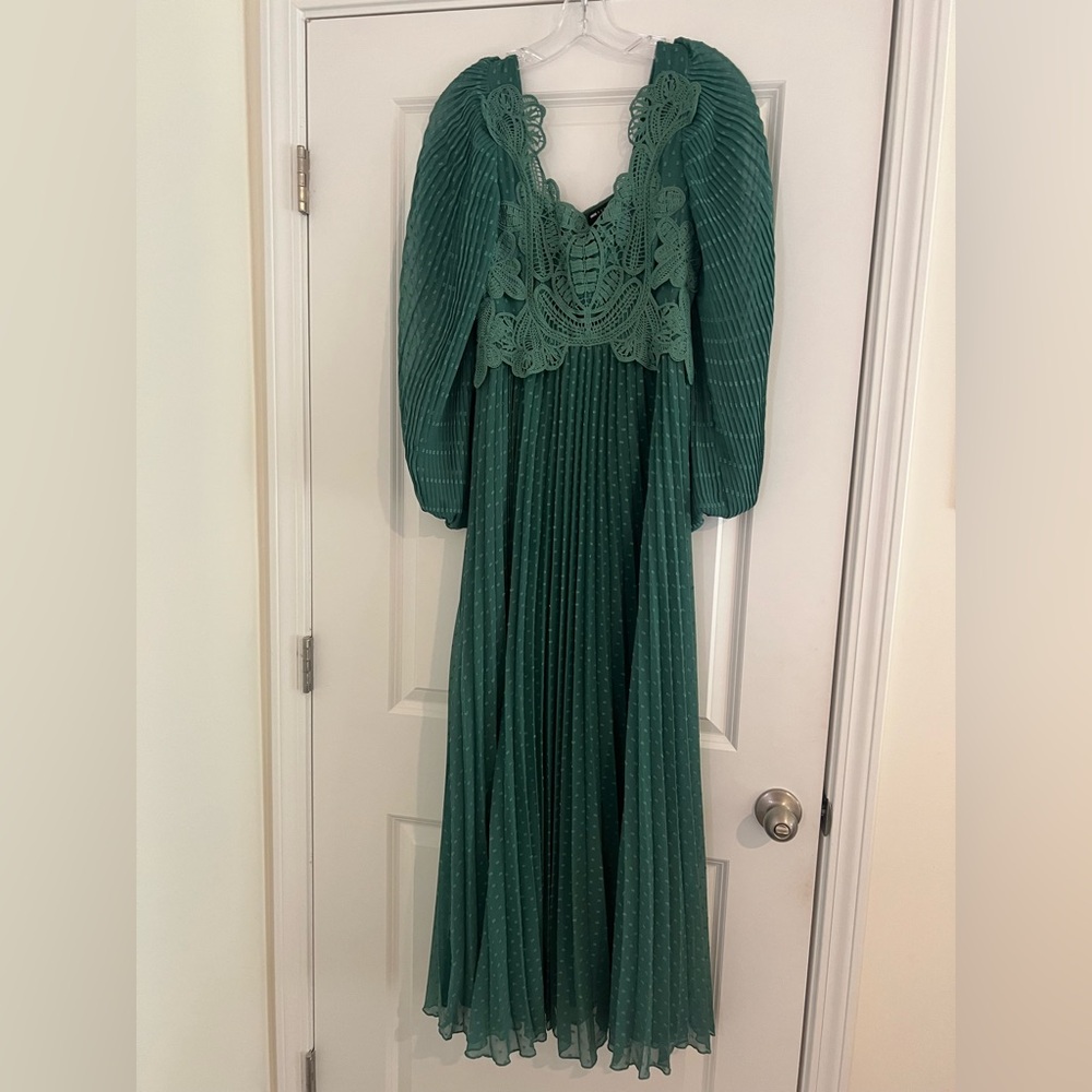 ASOS Elegant Green Lace Detail Dress